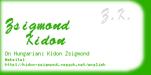 zsigmond kidon business card